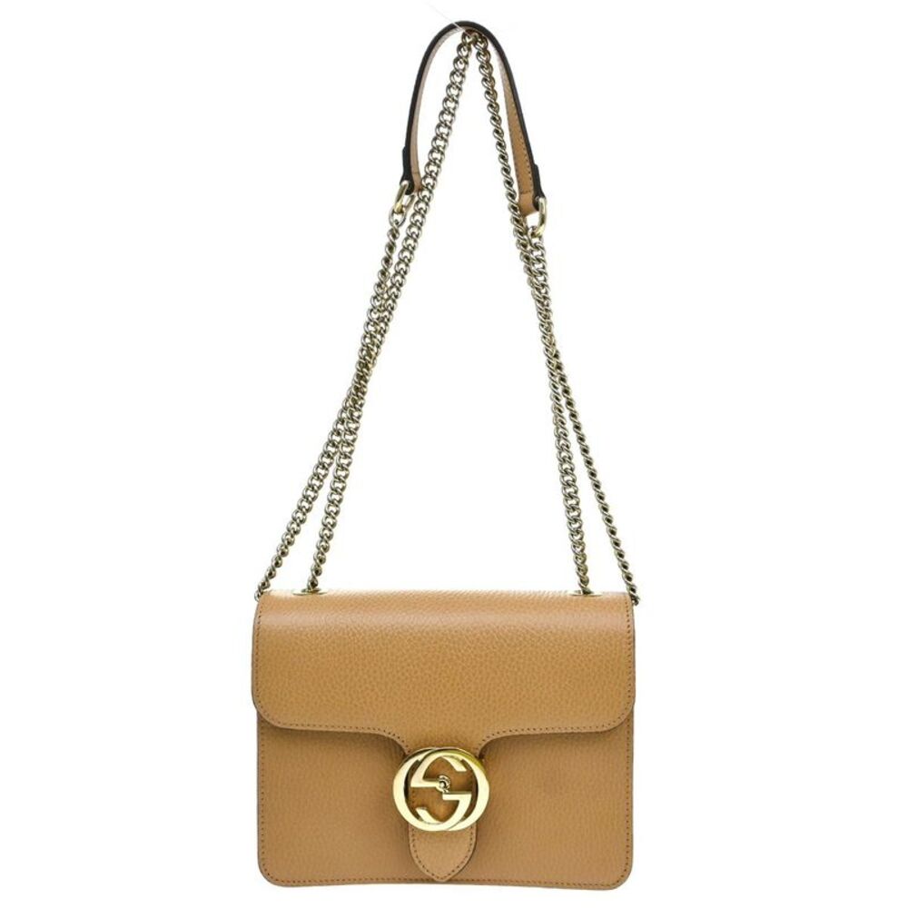 Chanel Women's Interlocking Cc Thong Sandals Leather Beige Leather Shoulder Bag